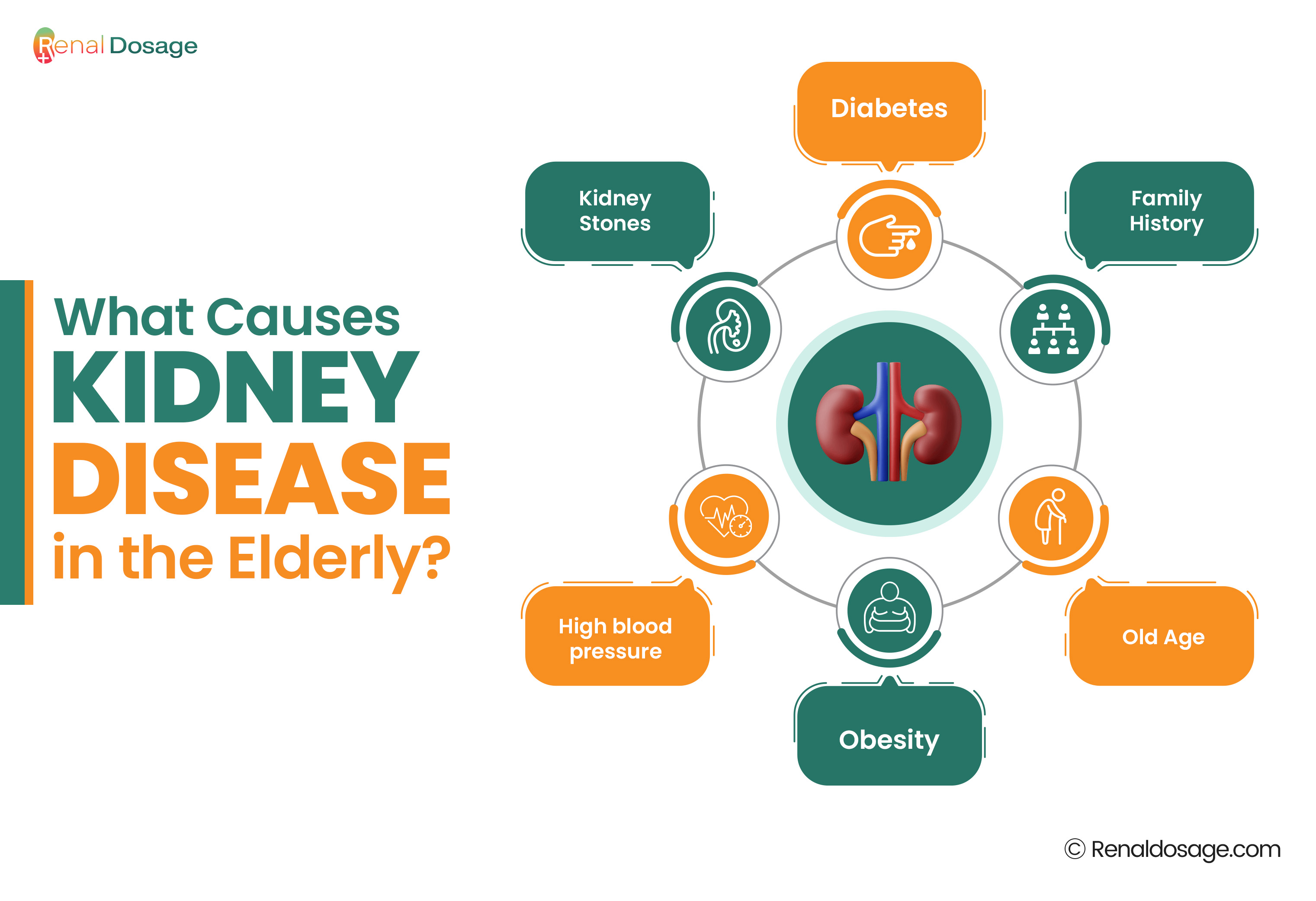 casuses of kieny diseases in aged people